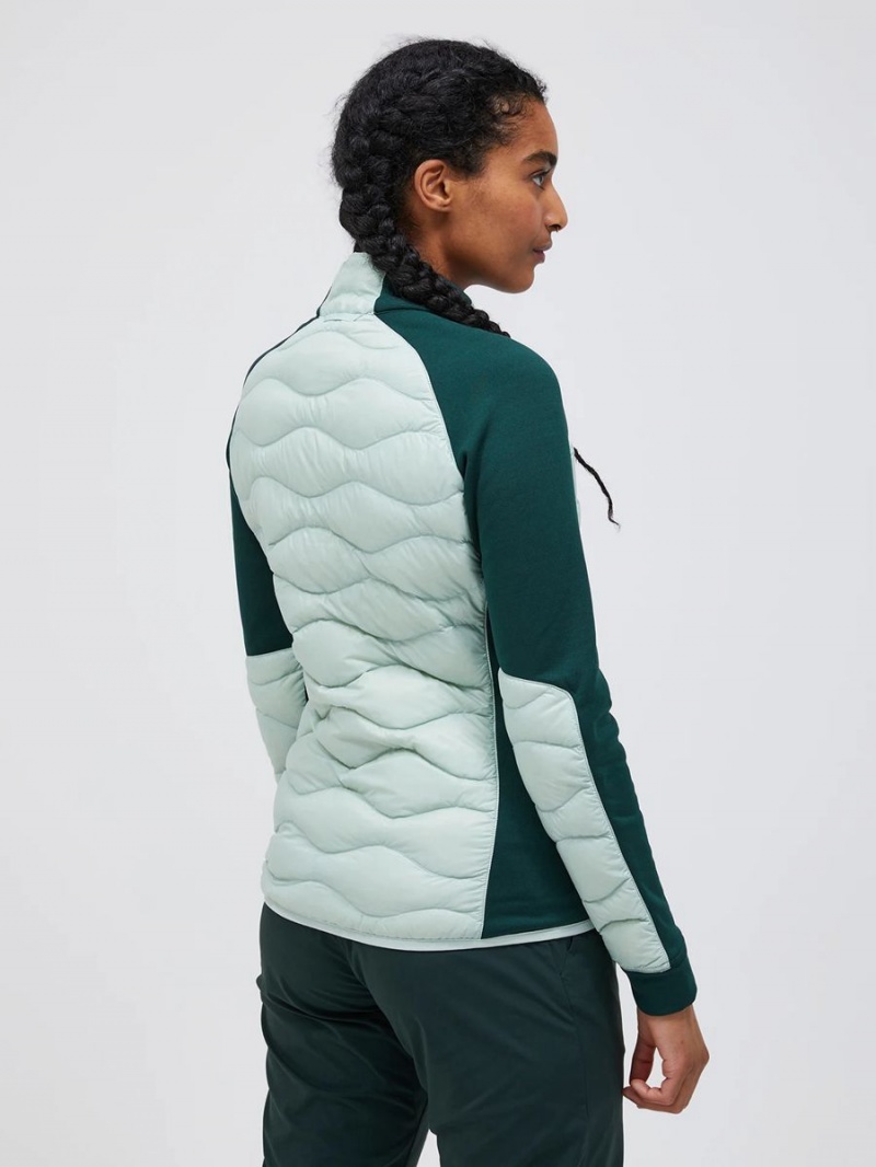 Peak Performance Helium Hybrid Women's Down Jacket Green / Green | UBP26-384