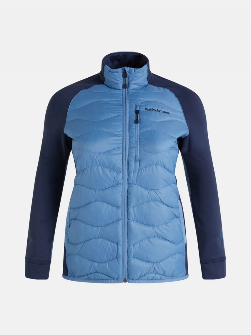 Peak Performance Helium Hybrid Women\'s Down Jacket Blue / Navy | FPT30-864