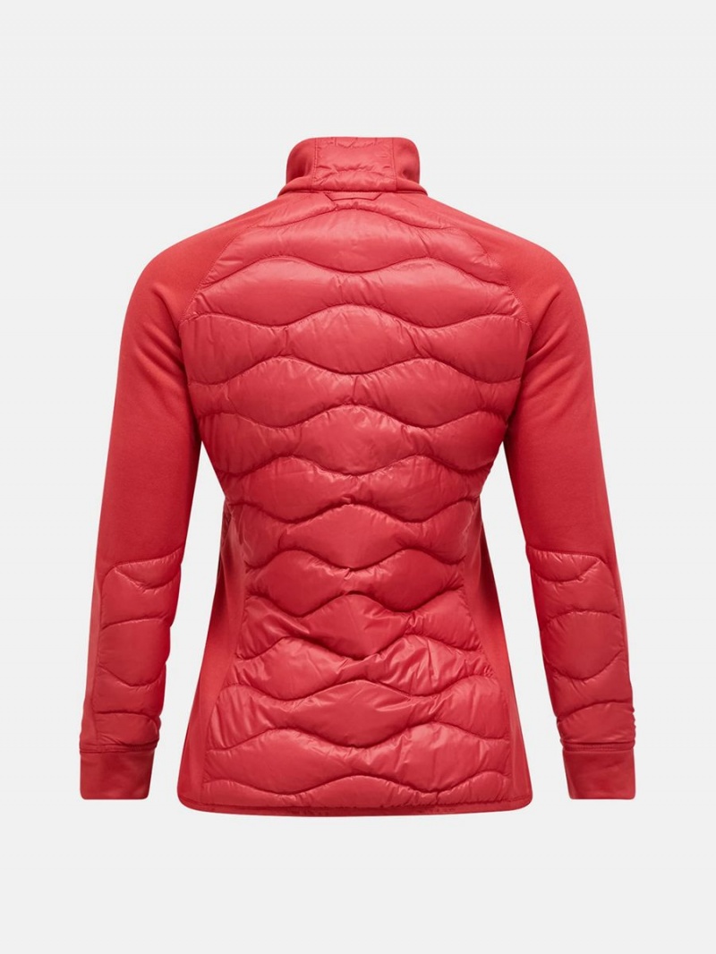 Peak Performance Helium Hybrid Women's Down Jacket Red | AEO05-061