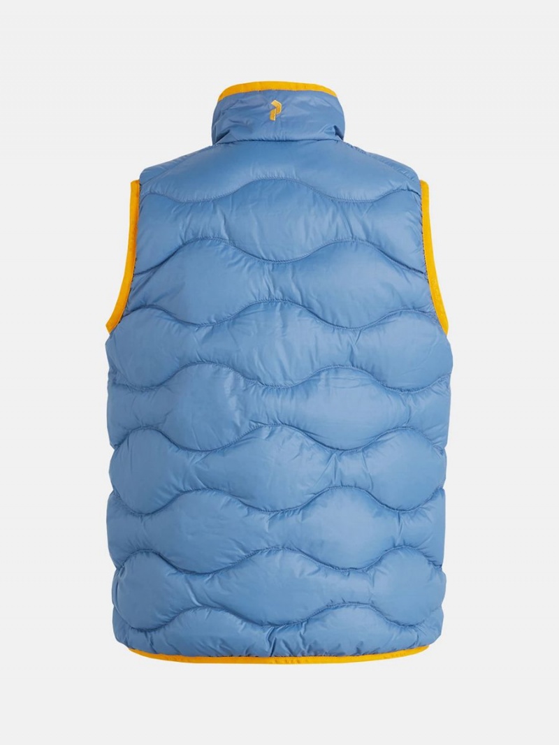 Peak Performance Helium Kids' Down Vest Blue / Yellow | QID18-732