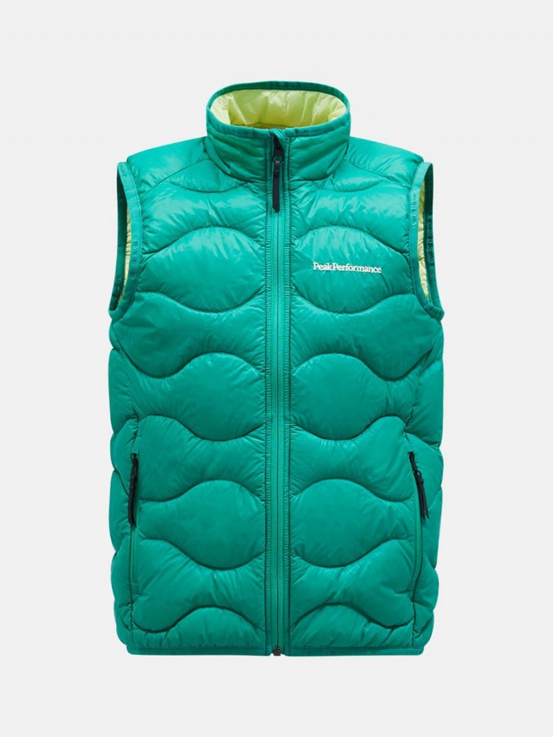 Peak Performance Helium Kids\' Down Vest Green / Yellow | XWU81-585