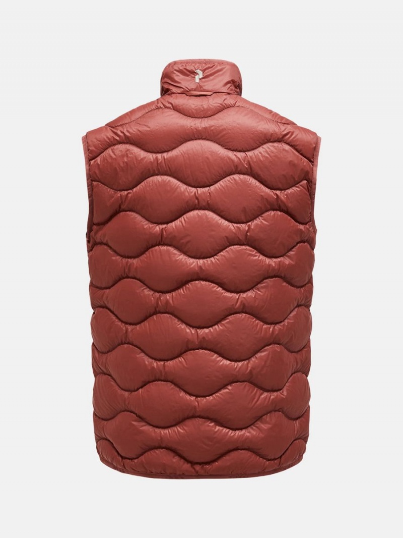 Peak Performance Helium Men's Down Vest Burgundy / Beige | UUV14-474