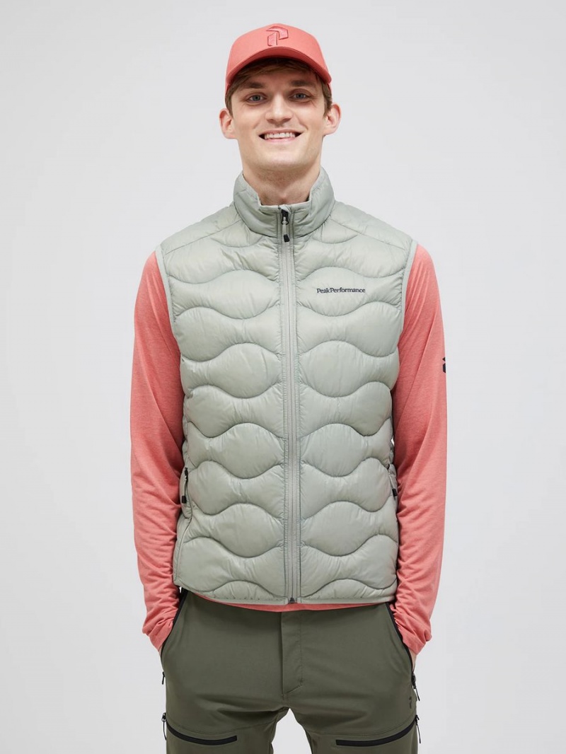 Peak Performance Helium Men's Down Vest Green / Green | QQK63-574