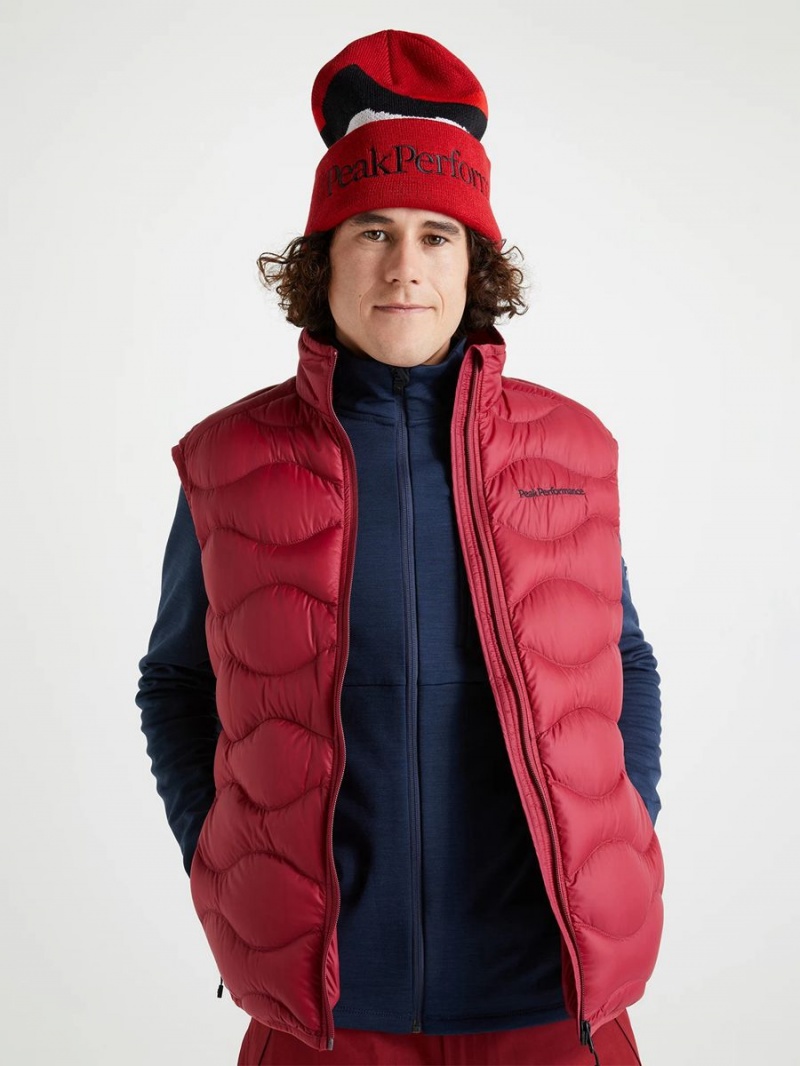 Peak Performance Helium Men's Down Vest Red | RJR09-740