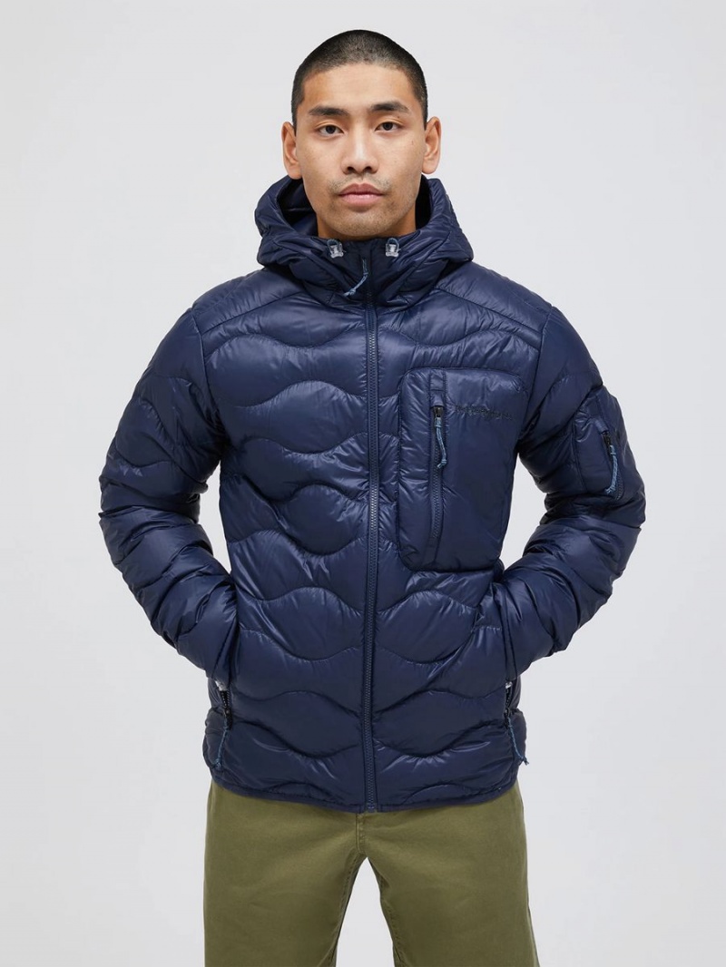 Peak Performance Helium Utility Hood Men's Down Jacket Navy | INA06-563