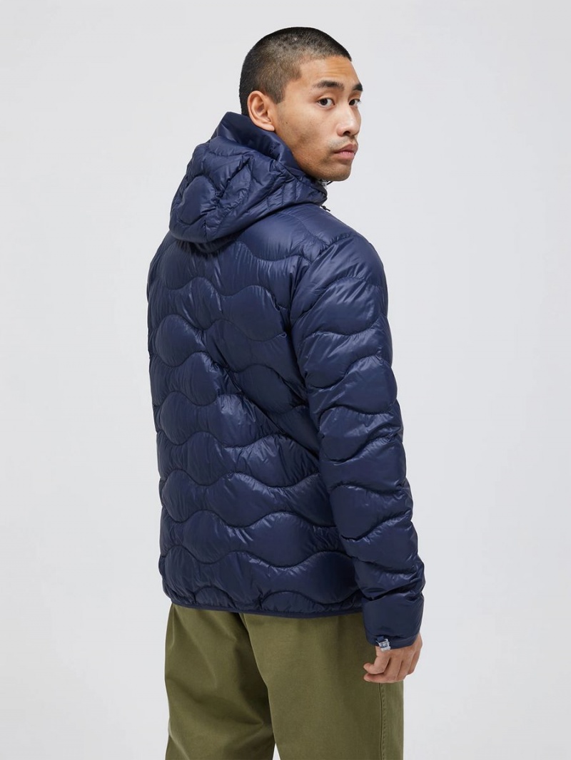 Peak Performance Helium Utility Hood Men's Down Jacket Navy | INA06-563