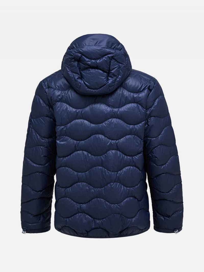 Peak Performance Helium Utility Hood Men's Down Jacket Navy | INA06-563