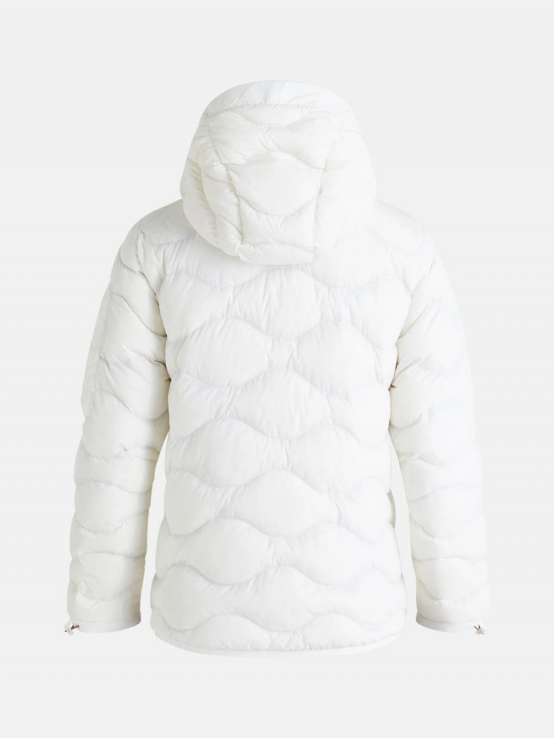 Peak Performance Helium Utility Hood Women's Down Jacket White / Green | TSN10-372