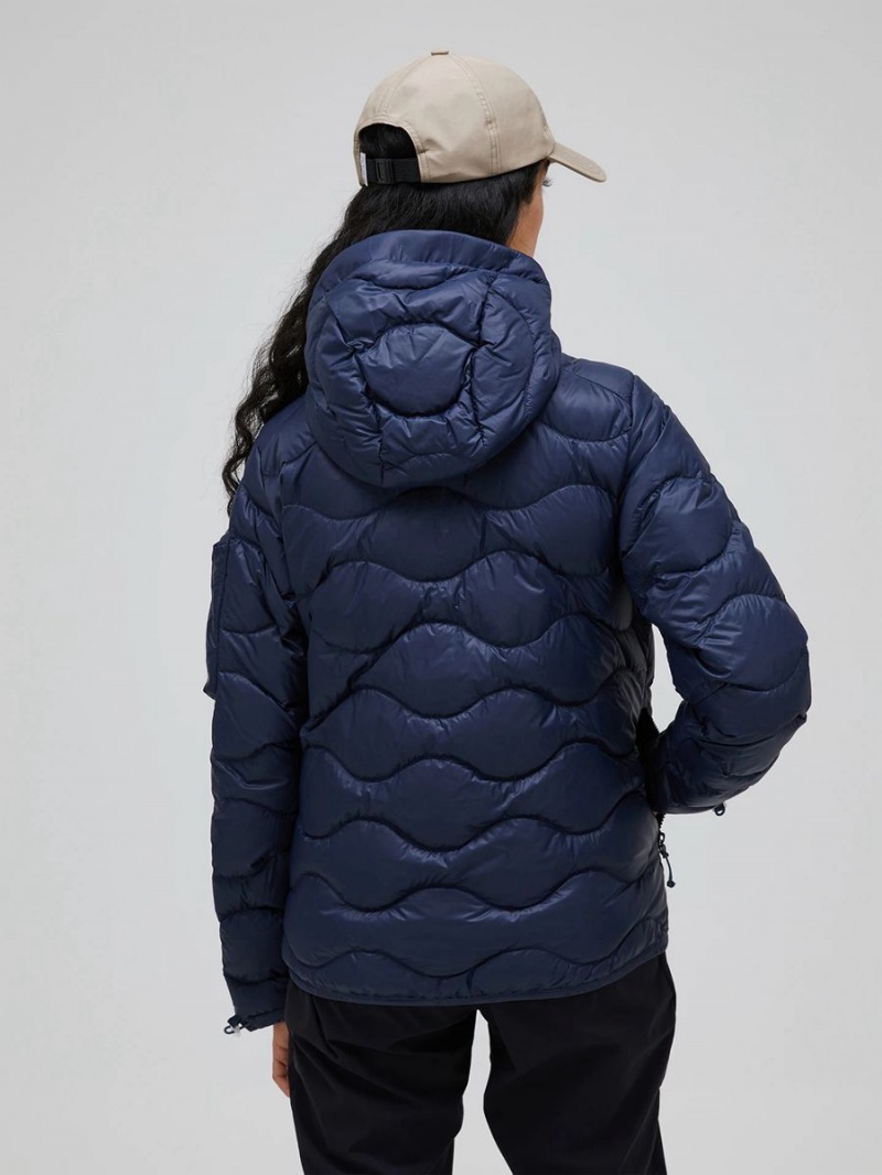 Peak Performance Helium Utility Hood Women's Down Jacket Navy | ZXO32-290