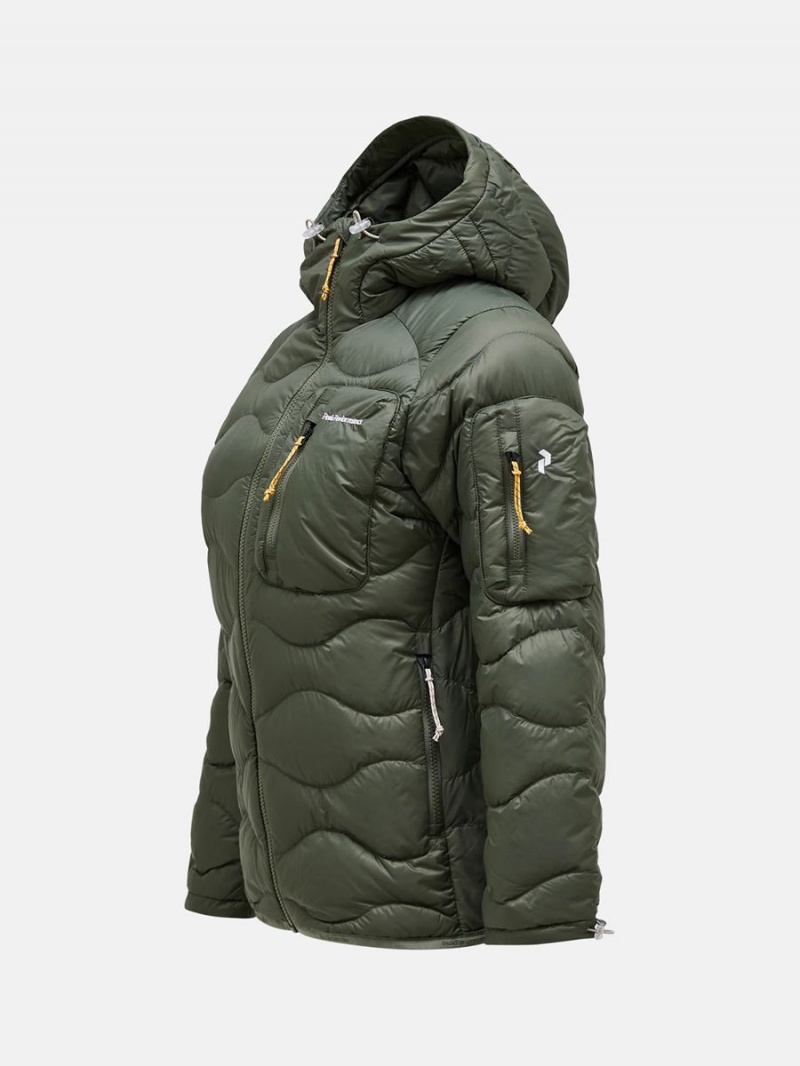 Peak Performance Helium Utility Hood Women's Down Jacket Green | AAQ54-928