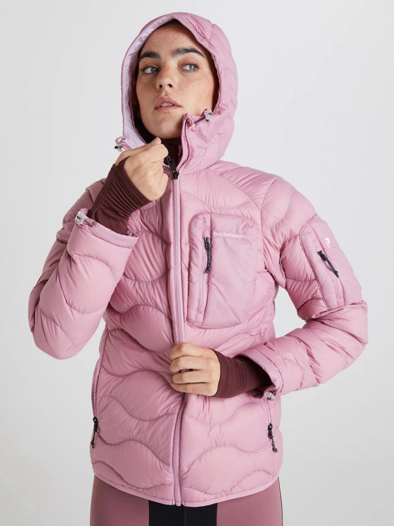 Peak Performance Helium Utility Hood Women's Down Jacket Pink / Pink | XYP34-371