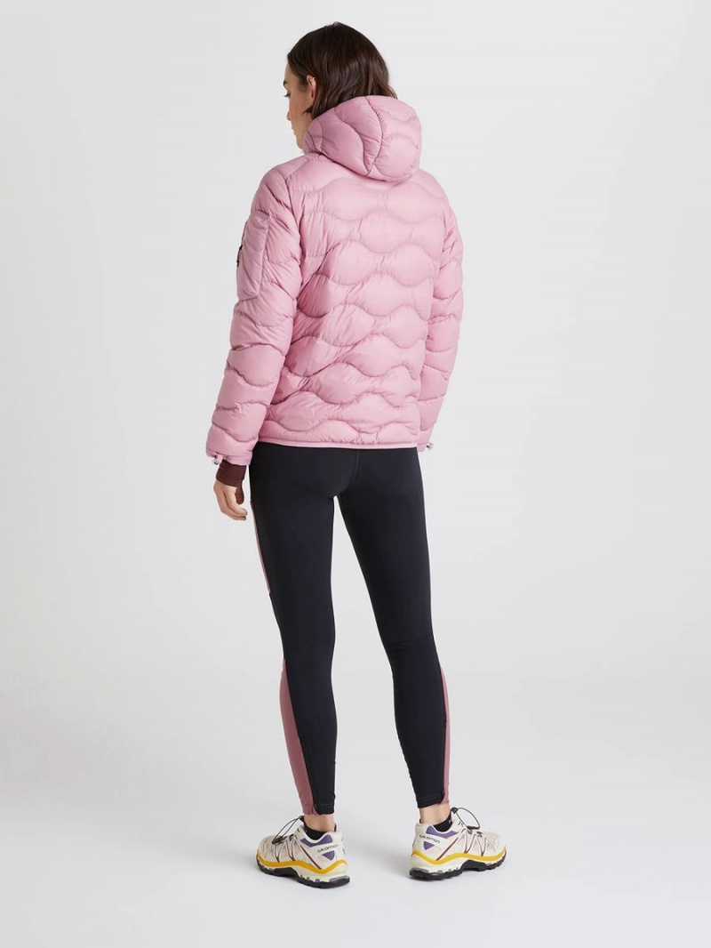 Peak Performance Helium Utility Hood Women's Down Jacket Pink / Pink | XYP34-371