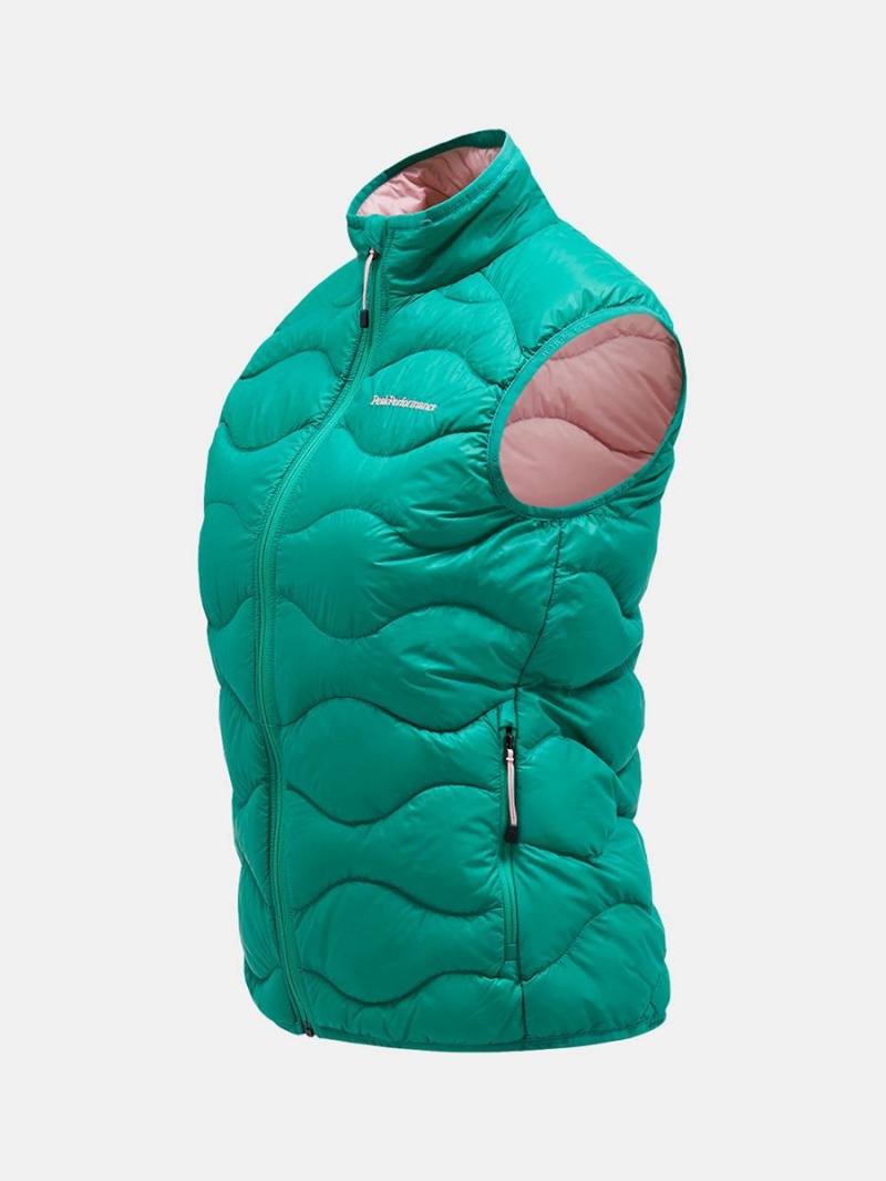 Peak Performance Helium Women's Down Vest Green | KBP62-833