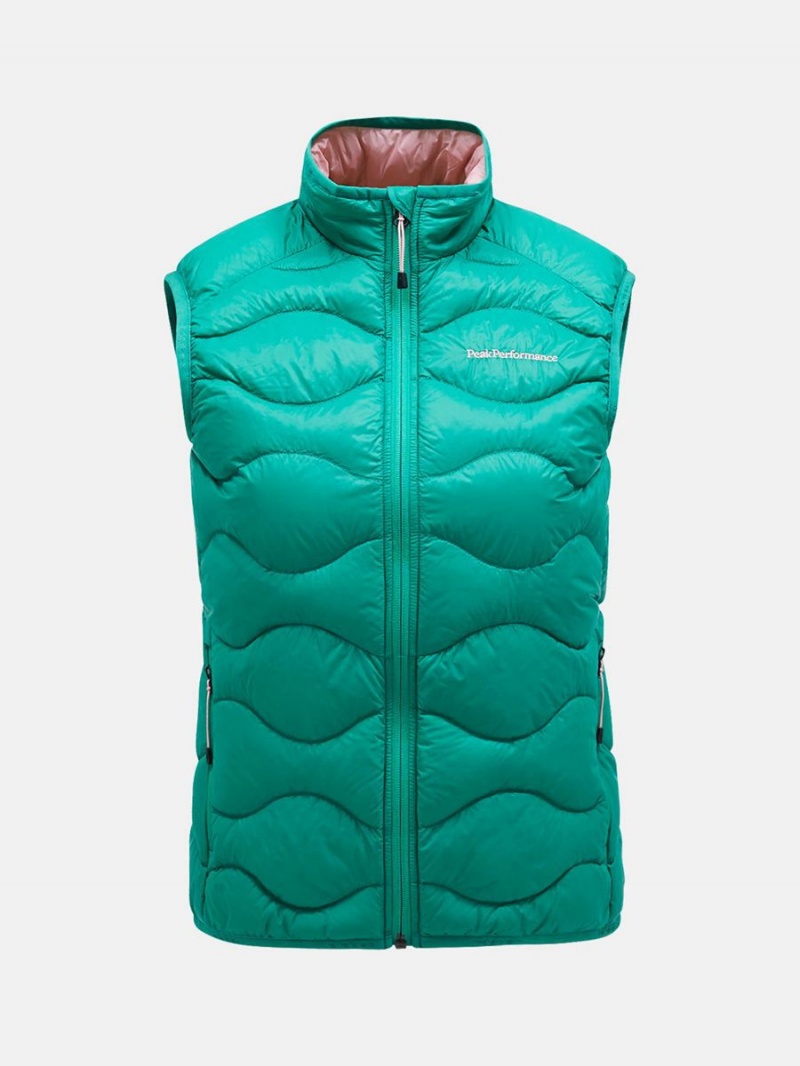 Peak Performance Helium Women\'s Down Vest Green | KBP62-833