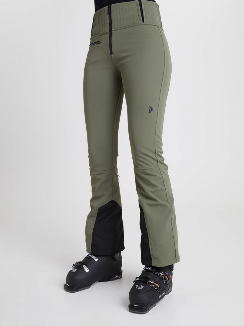 Peak Performance High Stretch Women's Ski Pants Green | CSP15-715