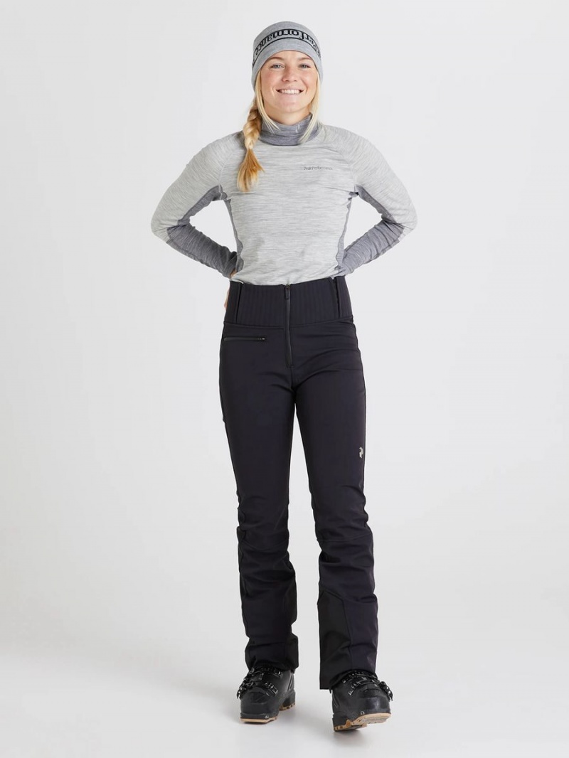 Peak Performance High Stretch Women's Ski Pants Black | YFE33-642