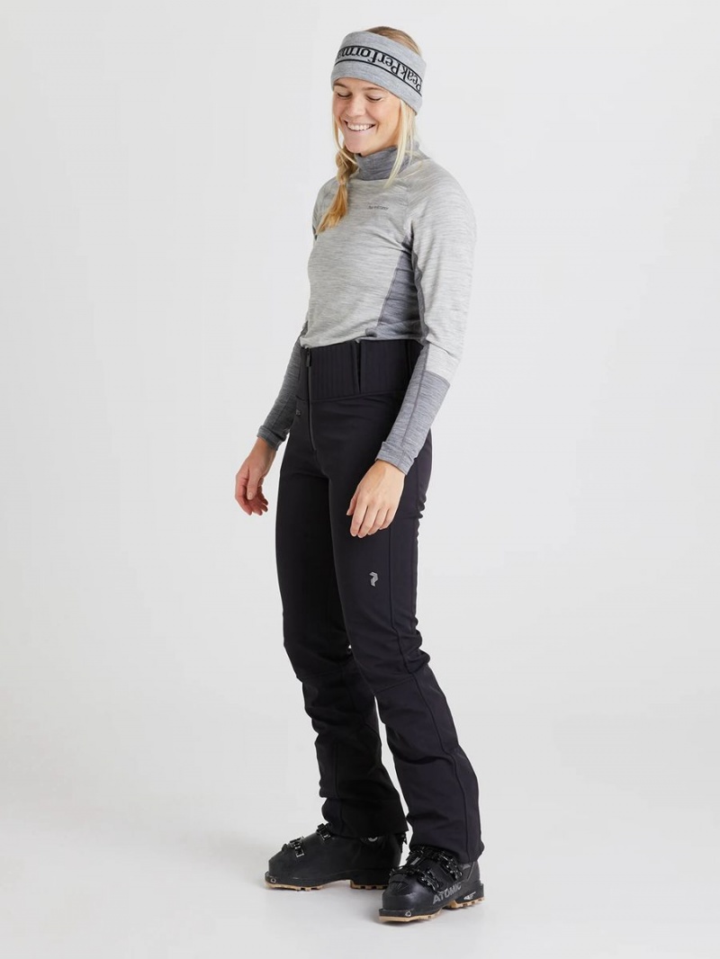 Peak Performance High Stretch Women's Ski Pants Black | YFE33-642