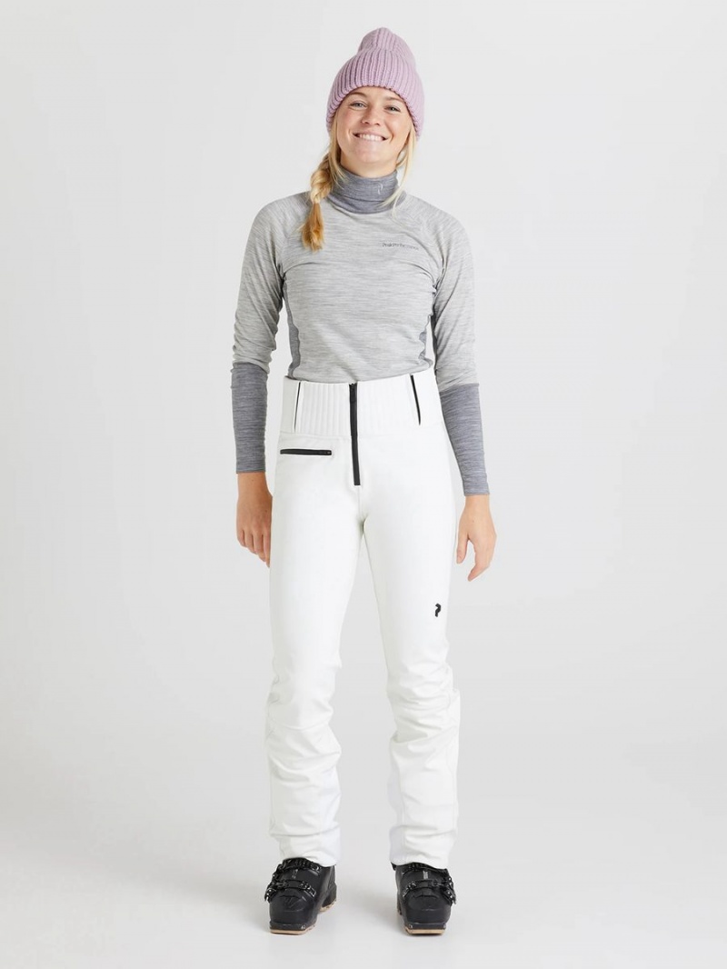 Peak Performance High Stretch Women's Ski Pants White | BGS44-574