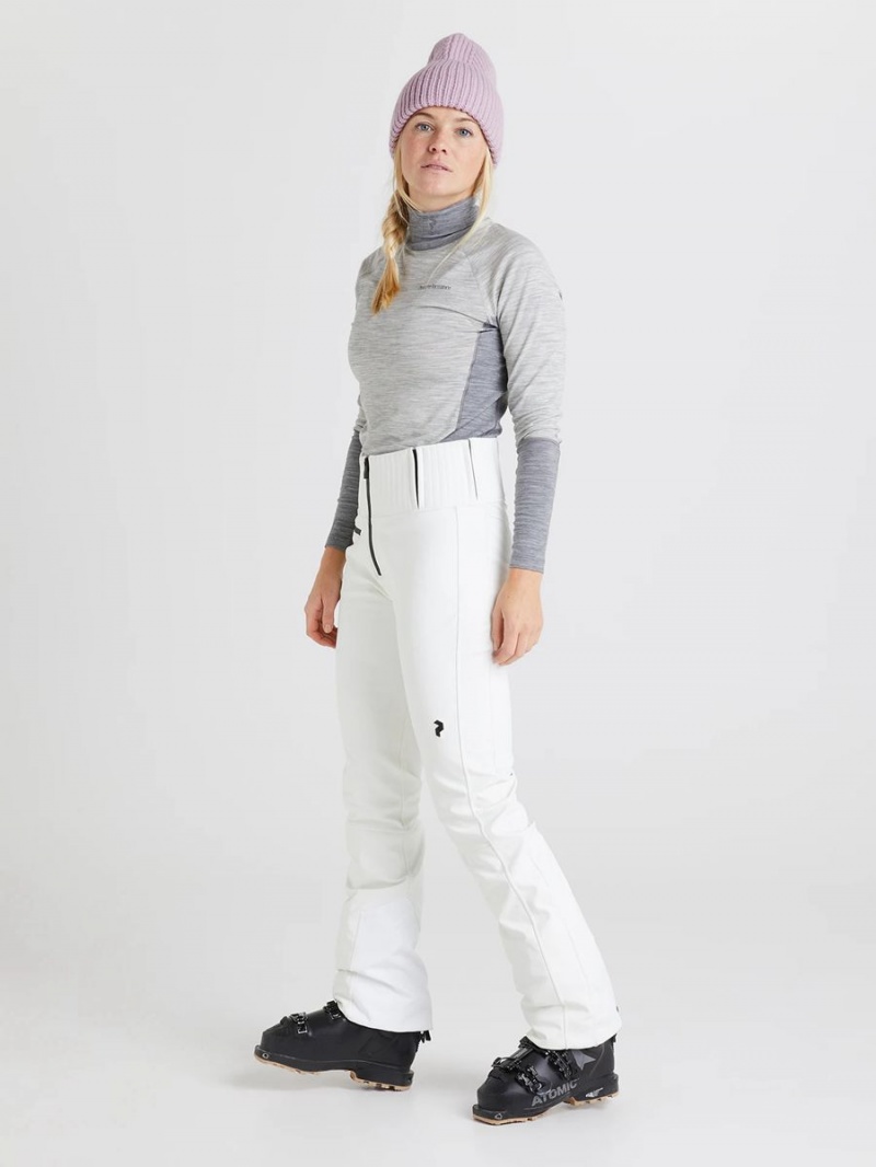 Peak Performance High Stretch Women's Ski Pants White | BGS44-574