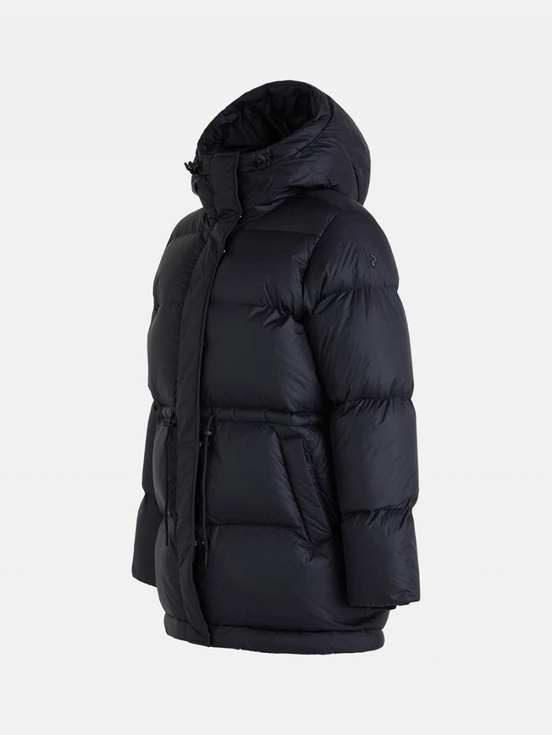 Peak Performance Hood Parka Women's Down Jacket Black | NJE87-735