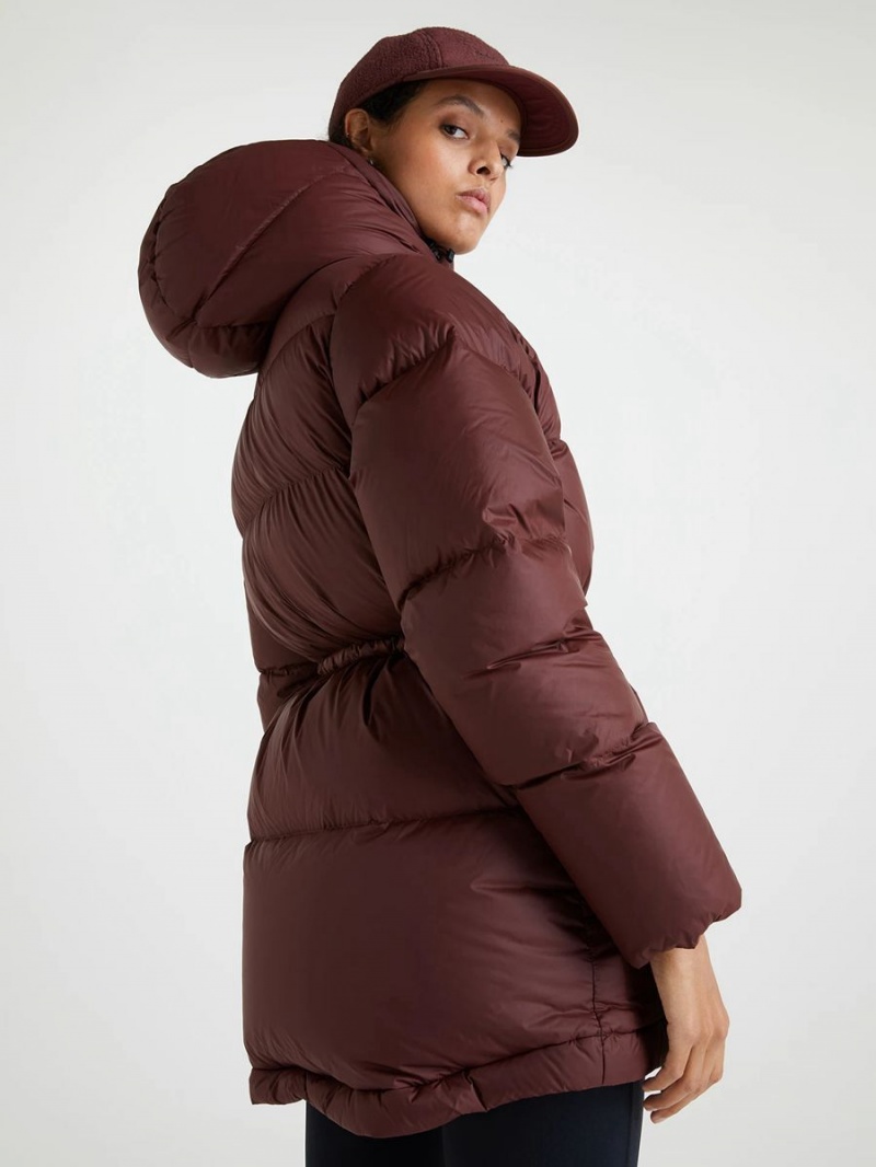 Peak Performance Hood Parka Women's Down Jacket Burgundy | OOM68-286