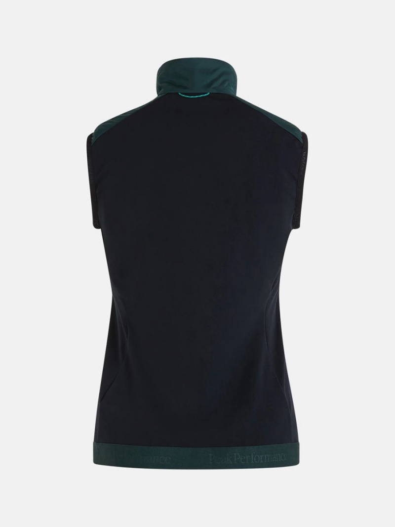 Peak Performance Insulated Women's Wind Vest Green / Black | ONR11-122