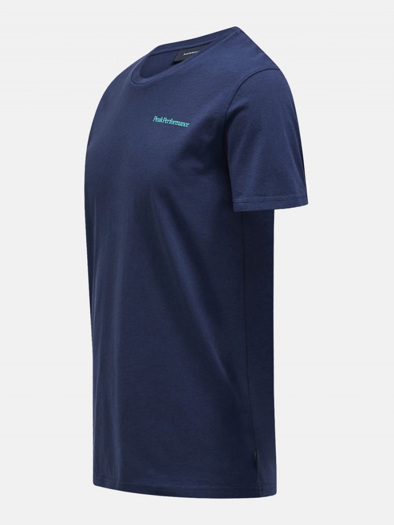 Peak Performance Kristofer Turdell x PP Men's T-Shirt Navy | NYR85-208