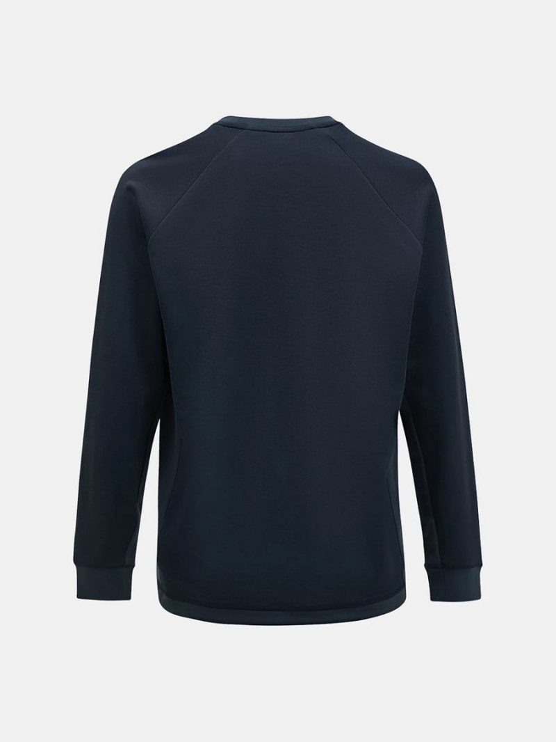 Peak Performance Light Crew Men's Sweatshirt Black | PGJ57-168