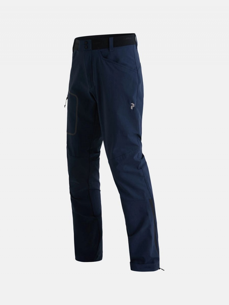 Peak Performance Light Softshell Scale Men's Ski Pants Navy | WMR70-671