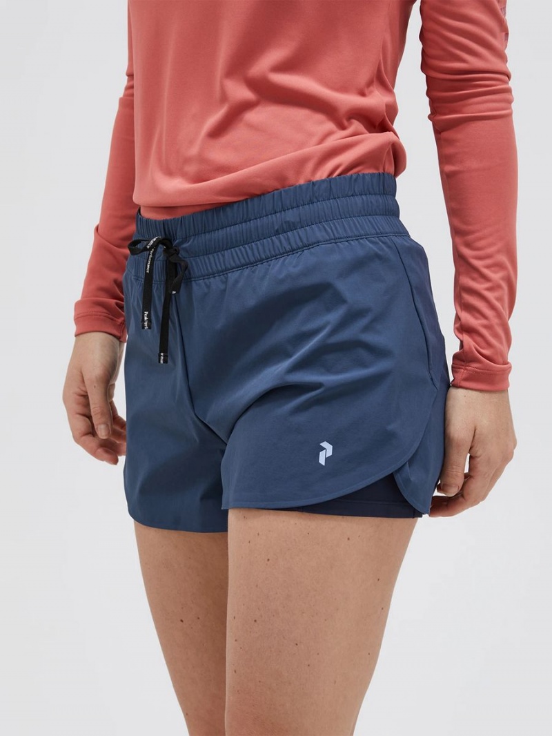 Peak Performance Light Women's Shorts Blue | BLP22-322