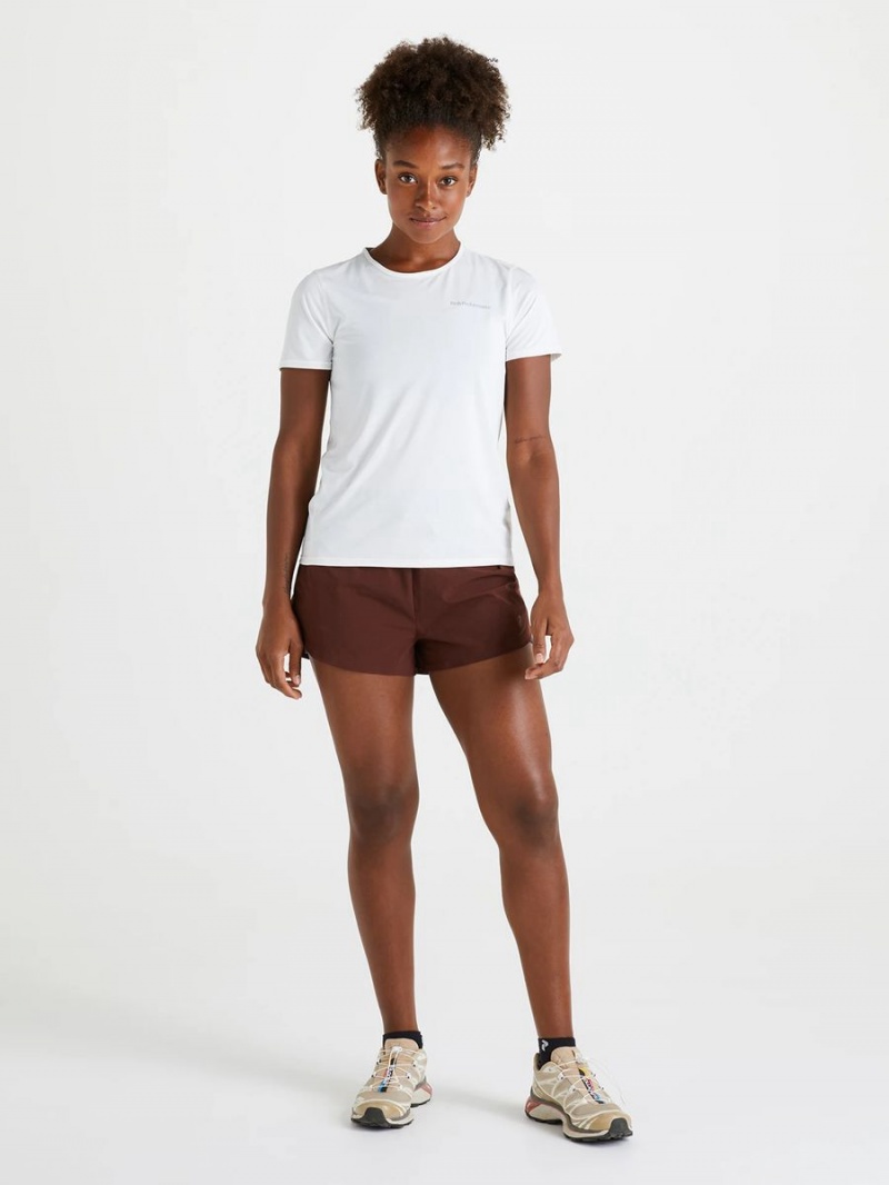 Peak Performance Light Women's Shorts Burgundy | POS79-498