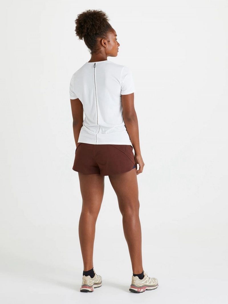 Peak Performance Light Women's Shorts Burgundy | POS79-498