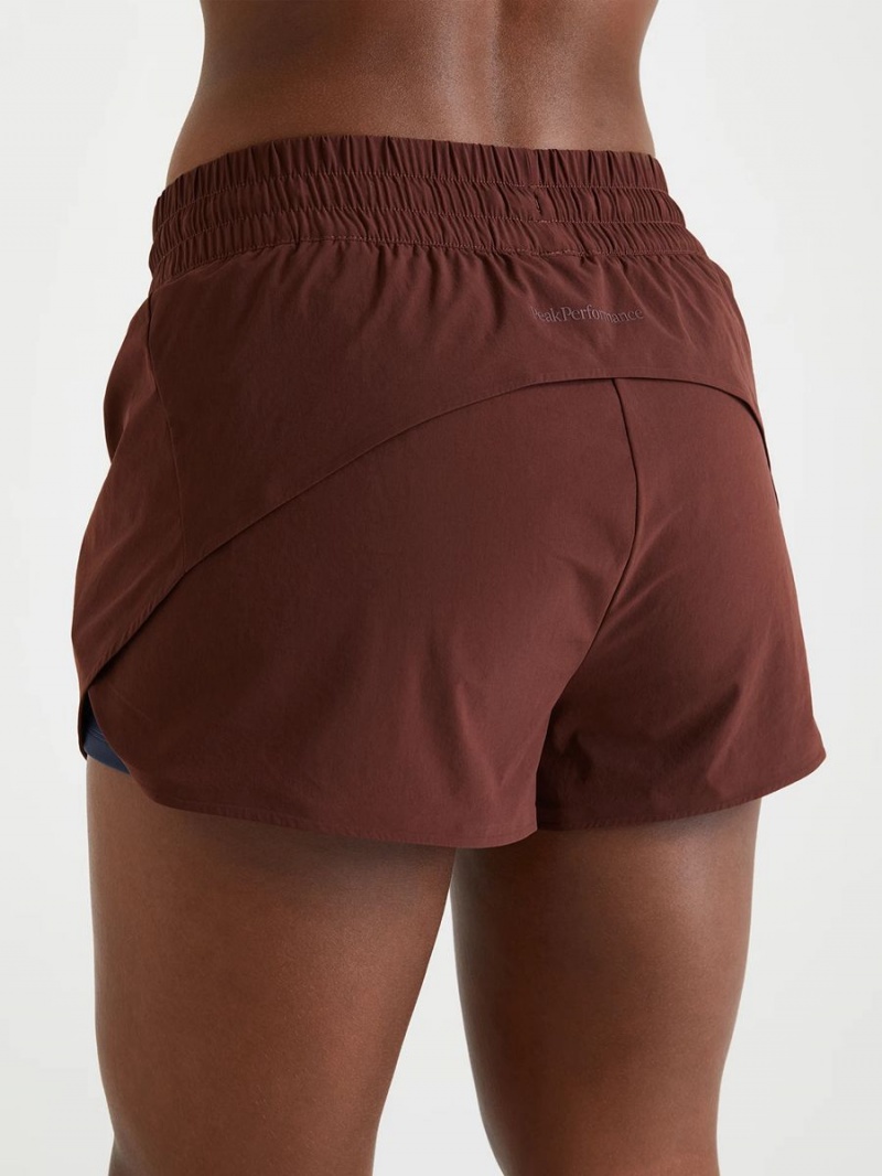 Peak Performance Light Women's Shorts Burgundy | POS79-498