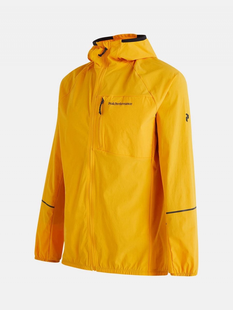 Peak Performance Light Woven Men's Wind Jacket Yellow | JNC79-862