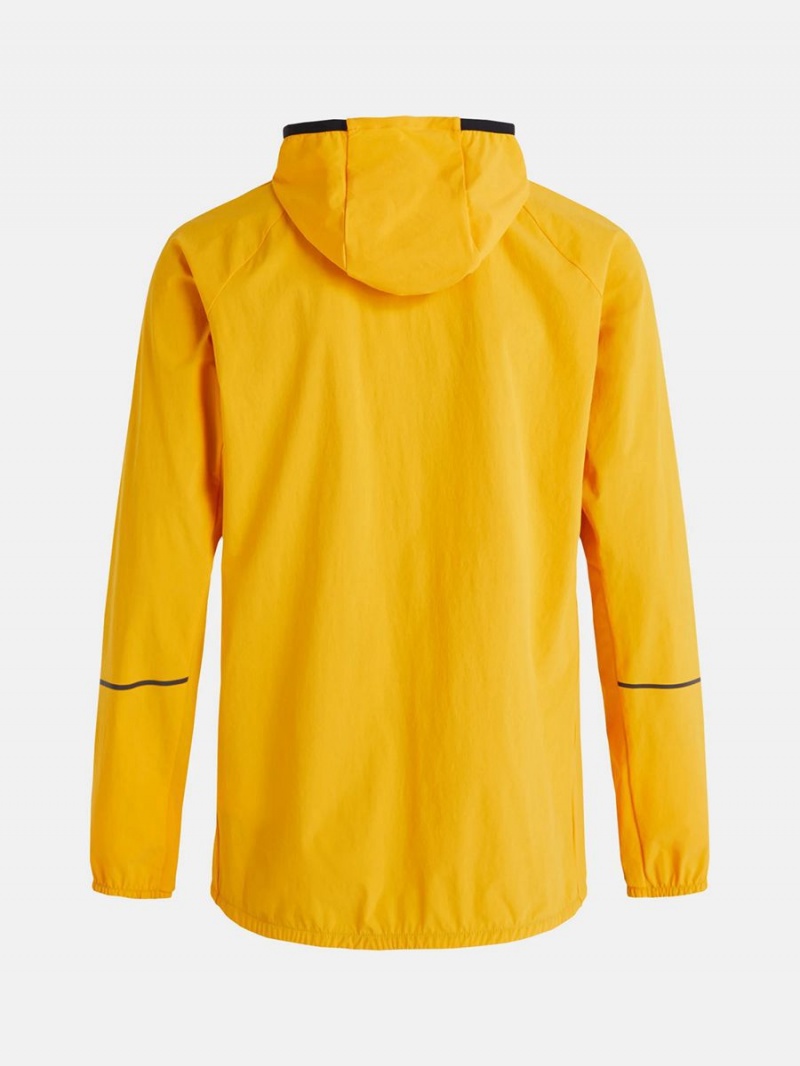 Peak Performance Light Woven Men's Wind Jacket Yellow | JNC79-862