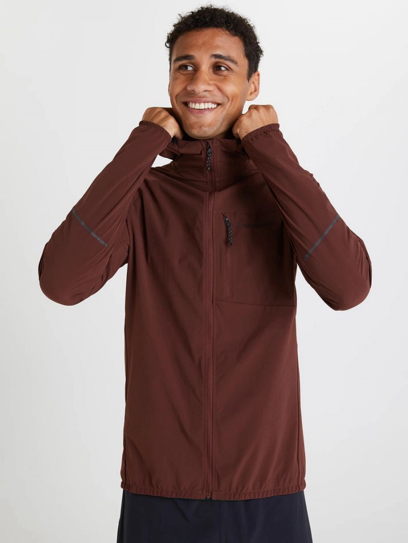 Peak Performance Light Woven Men's Wind Jacket Burgundy | XTI64-823