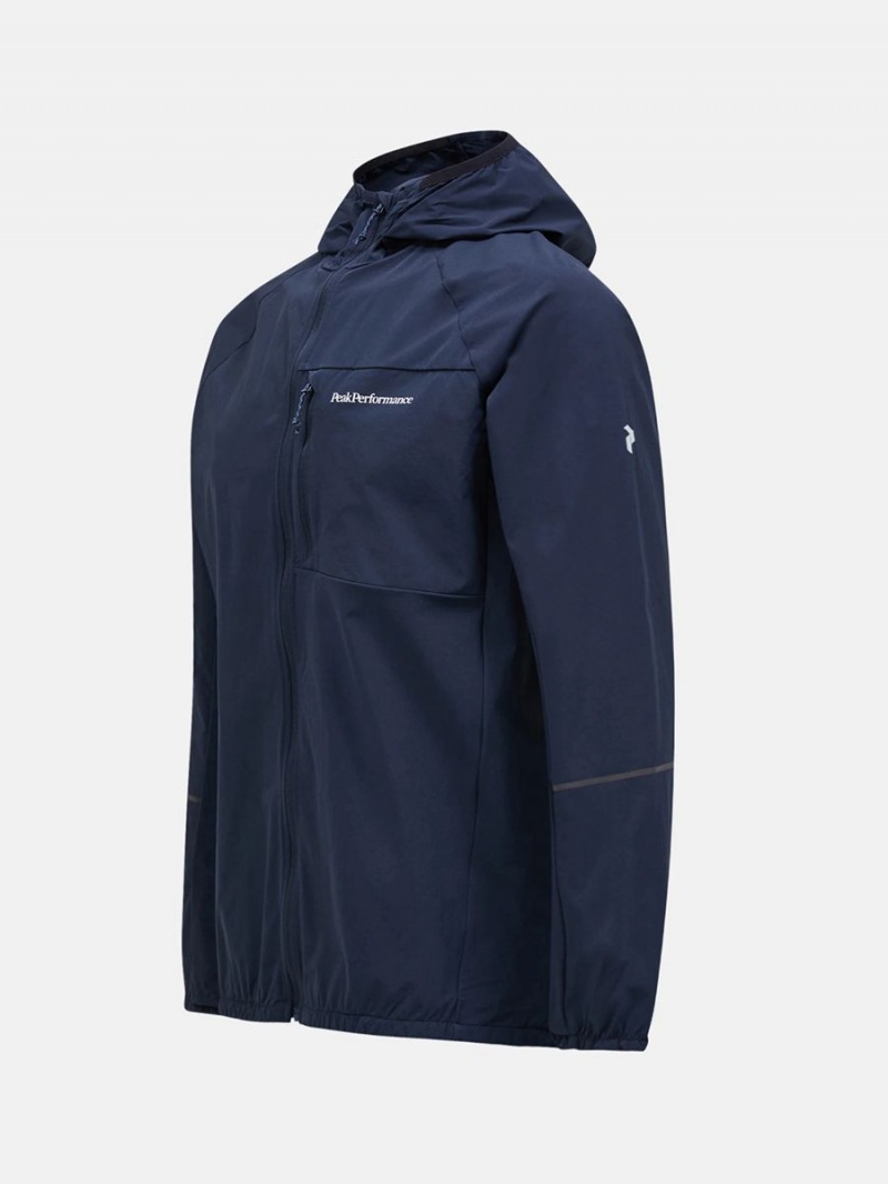 Peak Performance Light Woven Men's Wind Jacket Navy | YDF56-769