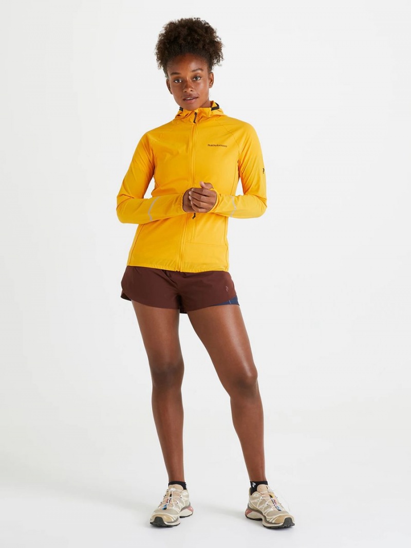 Peak Performance Light Woven Women's Wind Jacket Yellow | GMW86-549