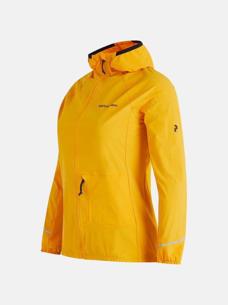 Peak Performance Light Woven Women's Wind Jacket Yellow | GMW86-549