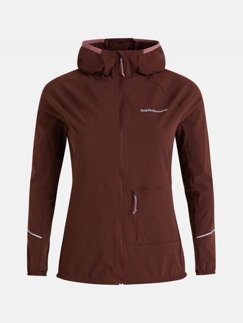 Peak Performance Light Woven Women\'s Wind Jacket Burgundy | EUZ92-556