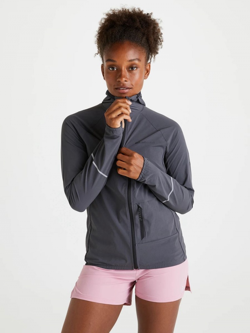 Peak Performance Light Woven Women's Wind Jacket Grey | UBD11-590