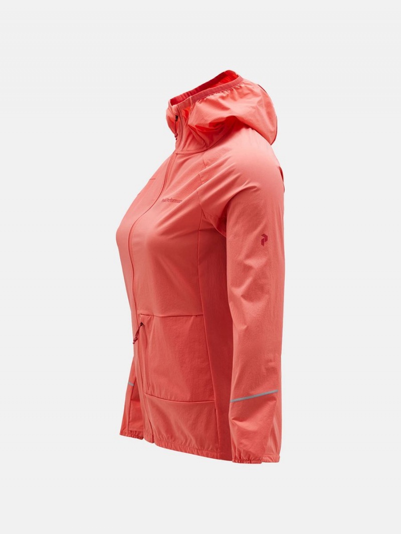 Peak Performance Light Woven Women's Wind Jacket Pink | TGD16-385