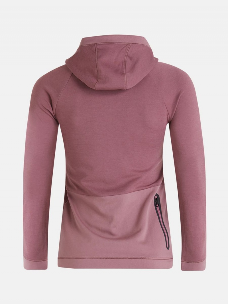 Peak Performance Light Zip Hood Women's Jacket Pink | RRU34-487