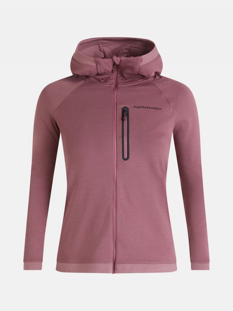 Peak Performance Light Zip Hood Women\'s Jacket Pink | RRU34-487