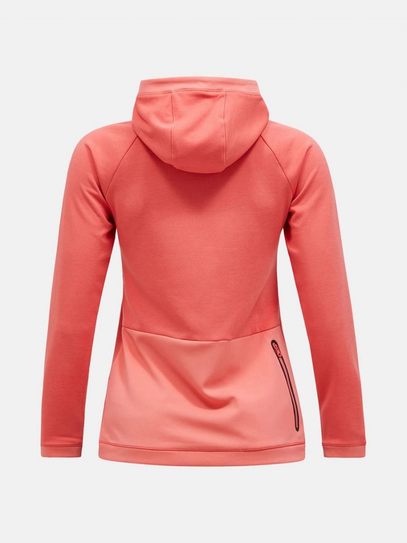 Peak Performance Light Zip Hood Women's Jacket Pink | WNE96-007