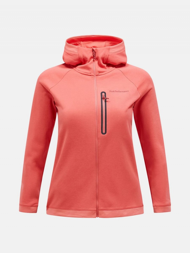 Peak Performance Light Zip Hood Women\'s Jacket Pink | WNE96-007