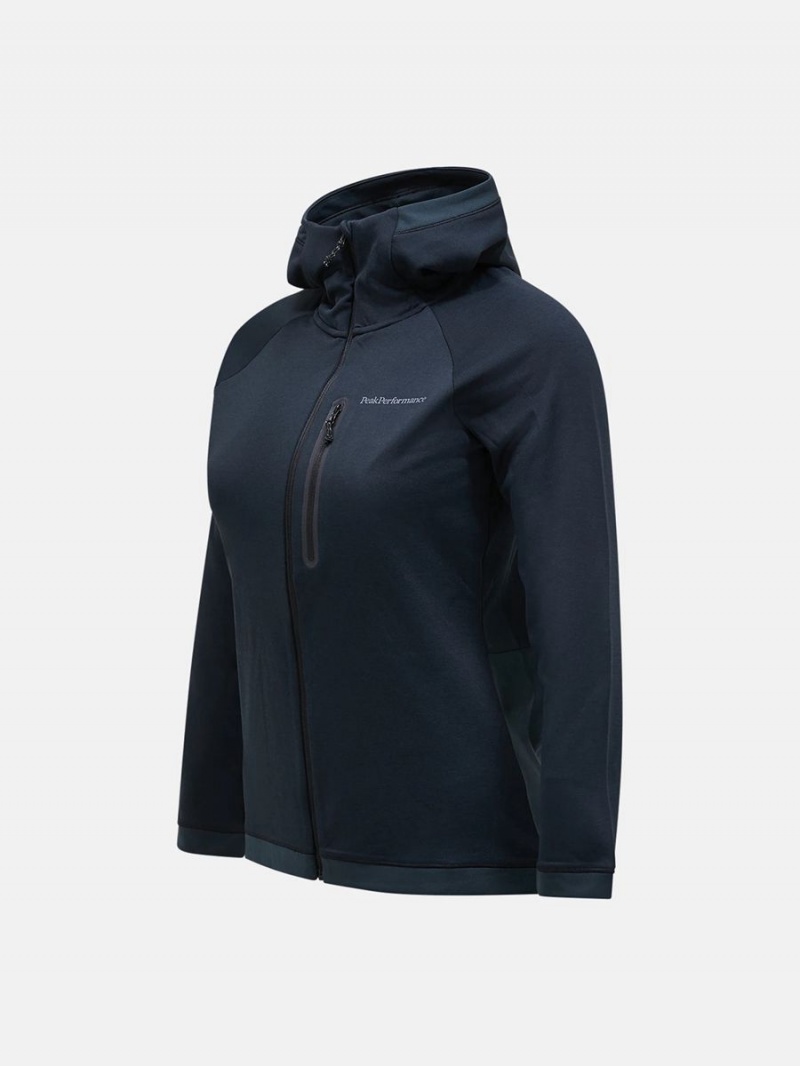 Peak Performance Light Zip Hood Women's Jacket Black | UCS82-162