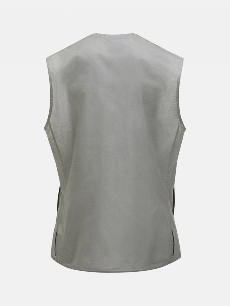 Peak Performance Lightweight Men's Wind Vest Green | UQX15-448