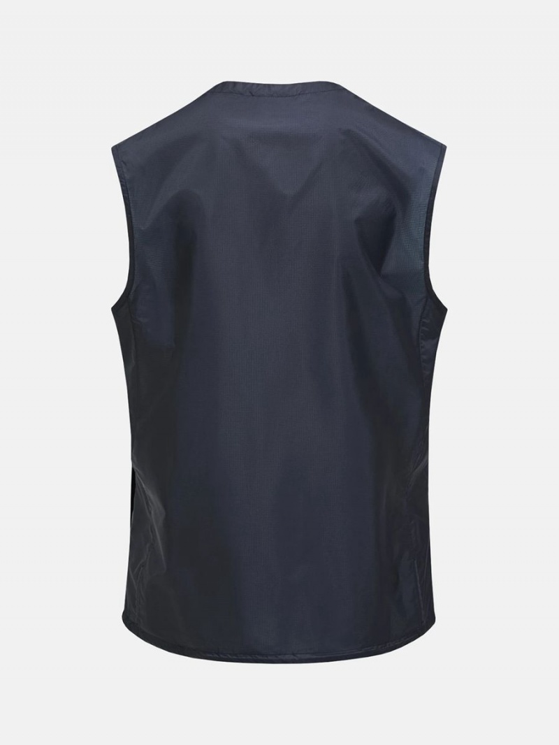 Peak Performance Lightweight Men's Wind Vest Black | JHC32-730