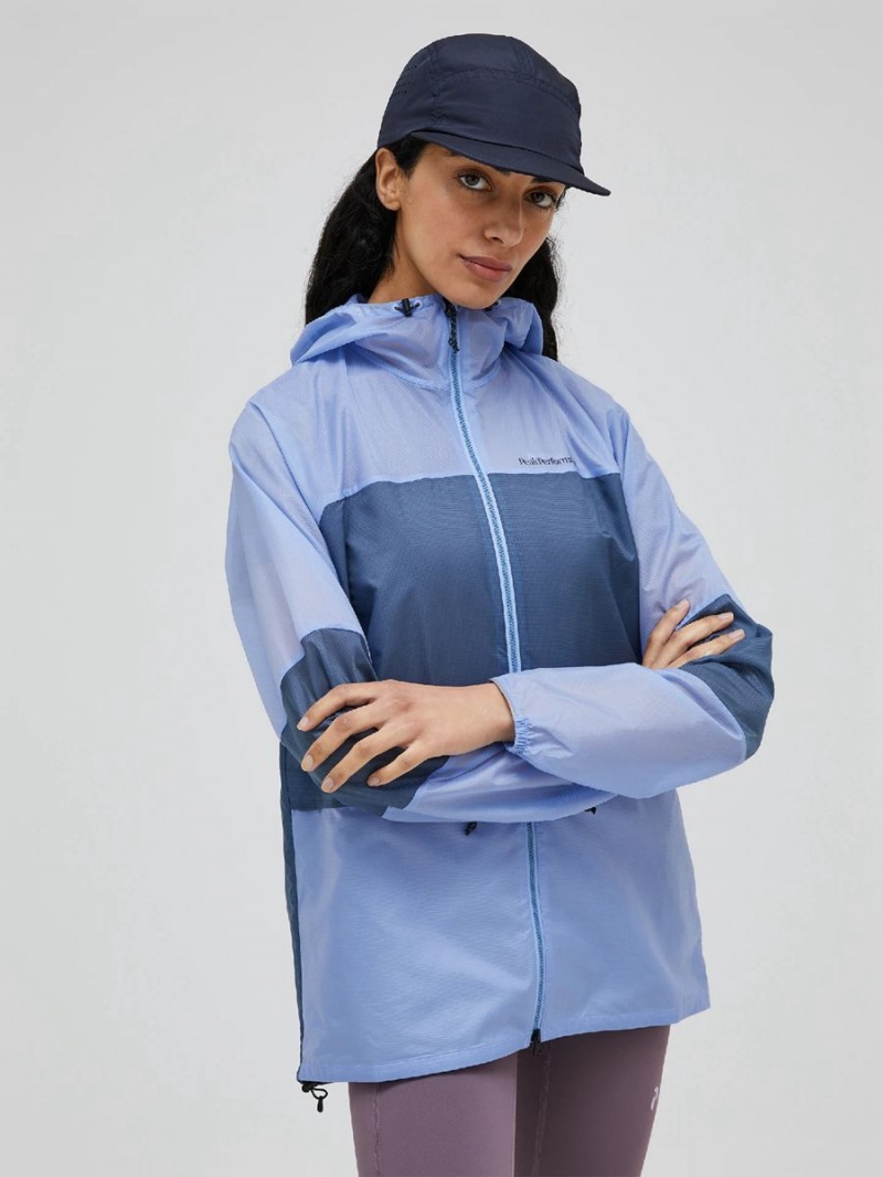 Peak Performance Lightweight Women's Wind Jacket Blue / Blue | OGY92-063